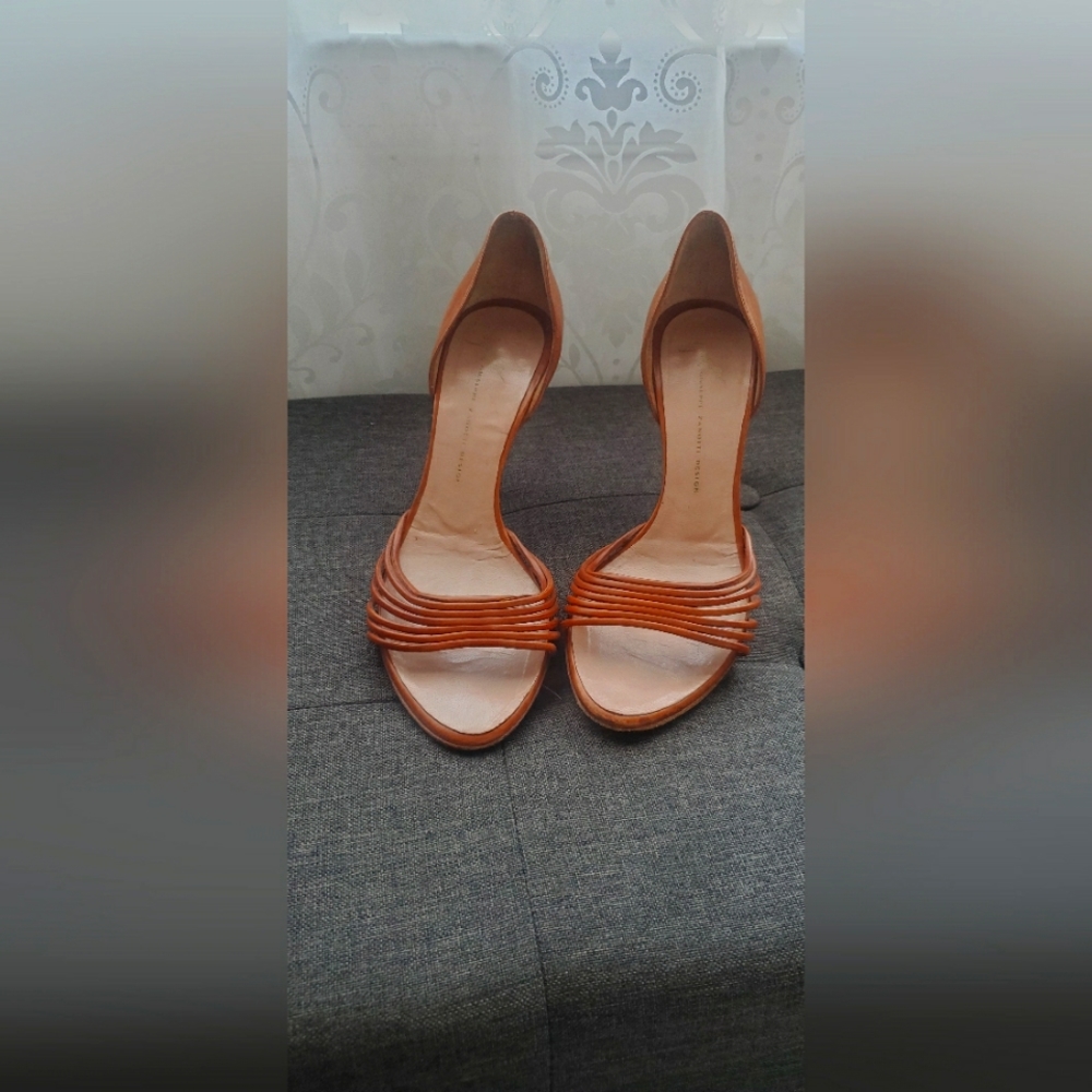 Giuseppe Brown Leather Heels Size 37